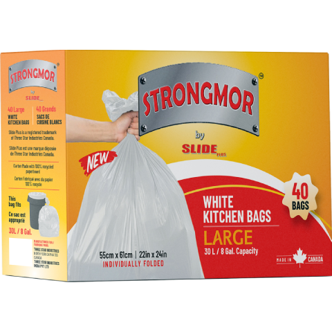 Strongmor White Garbage Bags Kitchen