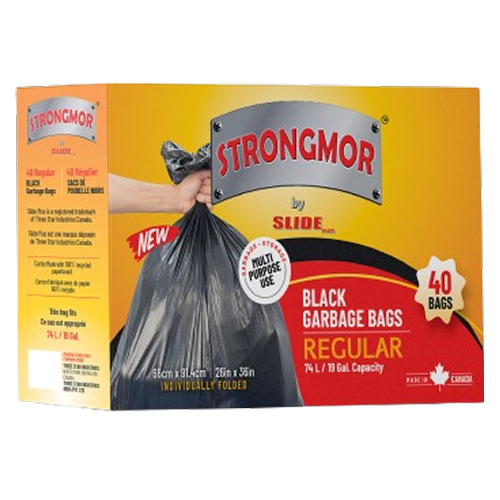 Strongmor Black Garbage Bags